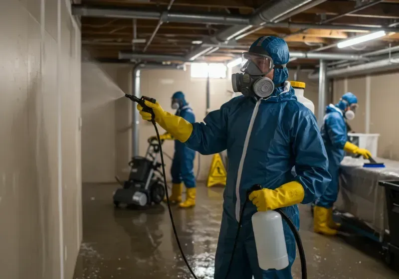 Basement Sanitization and Antimicrobial Treatment process in Julesburg, CO