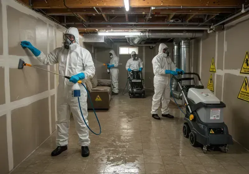 Basement Moisture Removal and Structural Drying process in Julesburg, CO